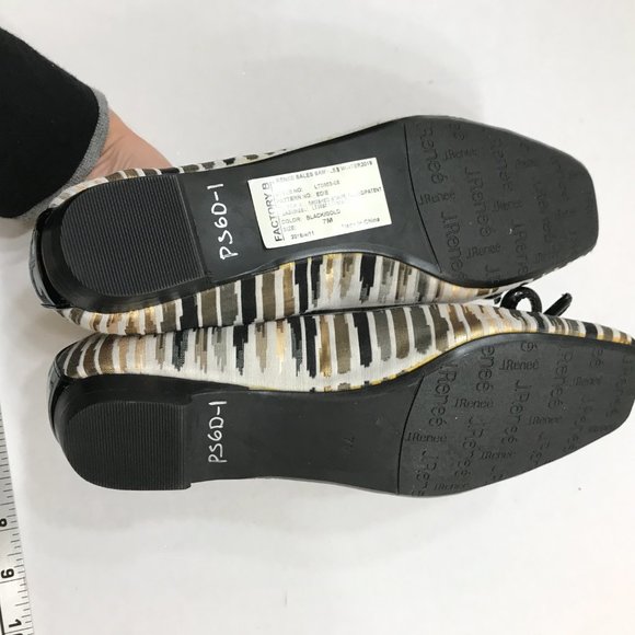 Metallic Multi Fabric Snip Toe Flat - Picture 6 of 6